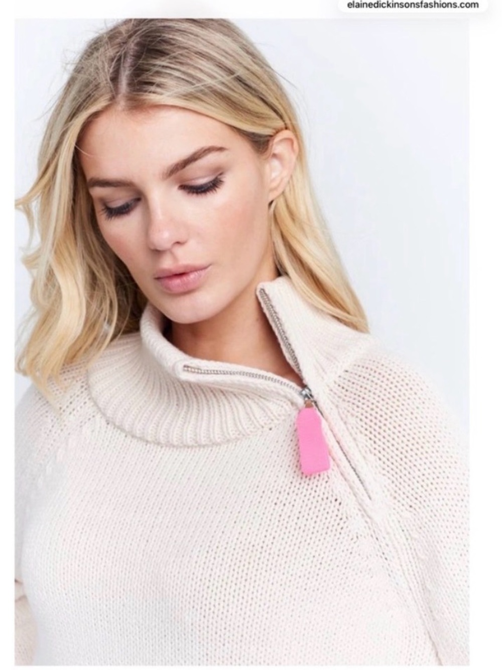 Lisa Todd size xs Cream Turtleneck Knit Sweater - Classic Cozy Style - Picture 2 of 6